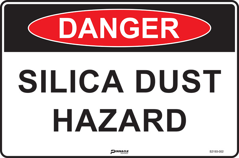 Danger Silica Dust Hazard Sign