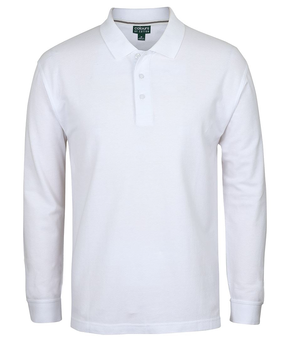 C of C L/S Pique Polo Black