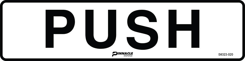 Push (Horizontal) Sign