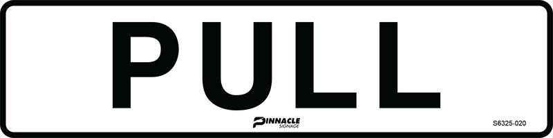 Pull (Horizontal) Sign