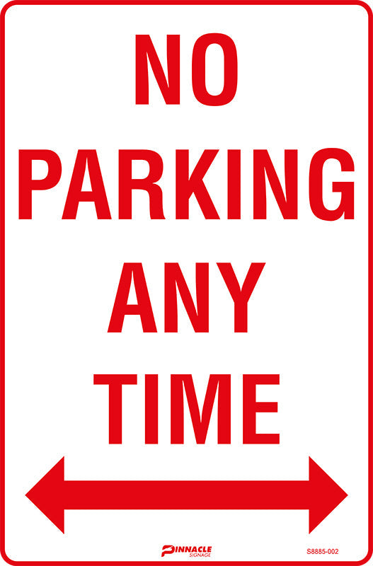 No Parking Any Time, Double Arrows Sign