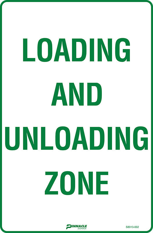 Loading And Unloading Zone Sign
