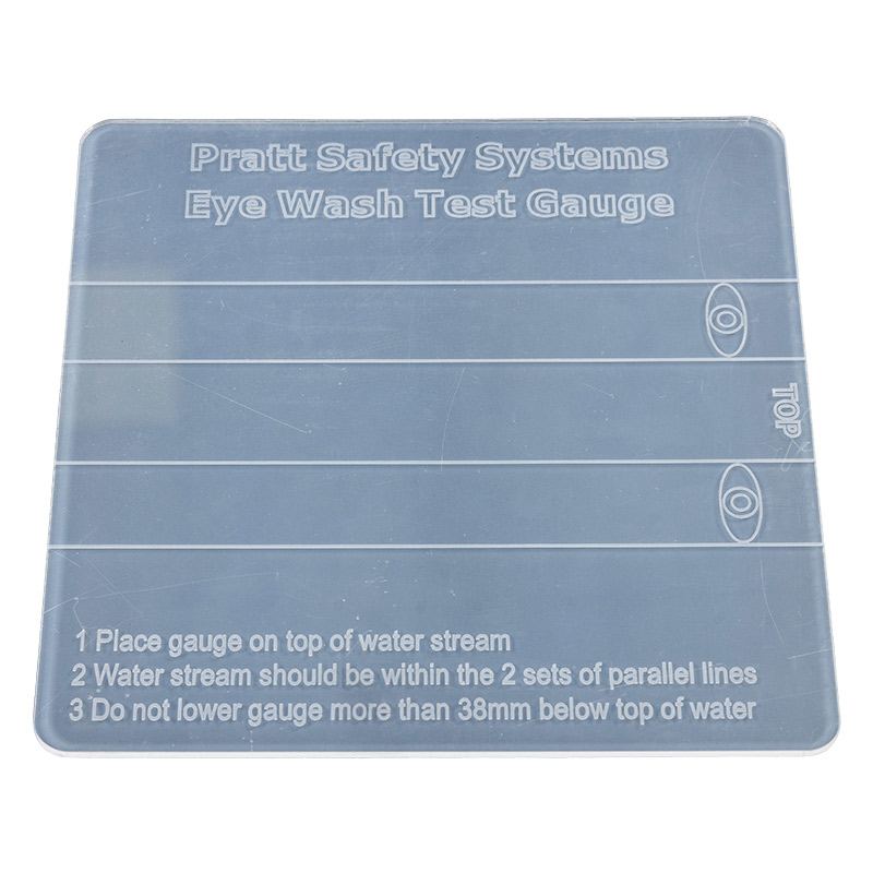 Pratt Safety Eyewash Test Gauge Plastic Transparent