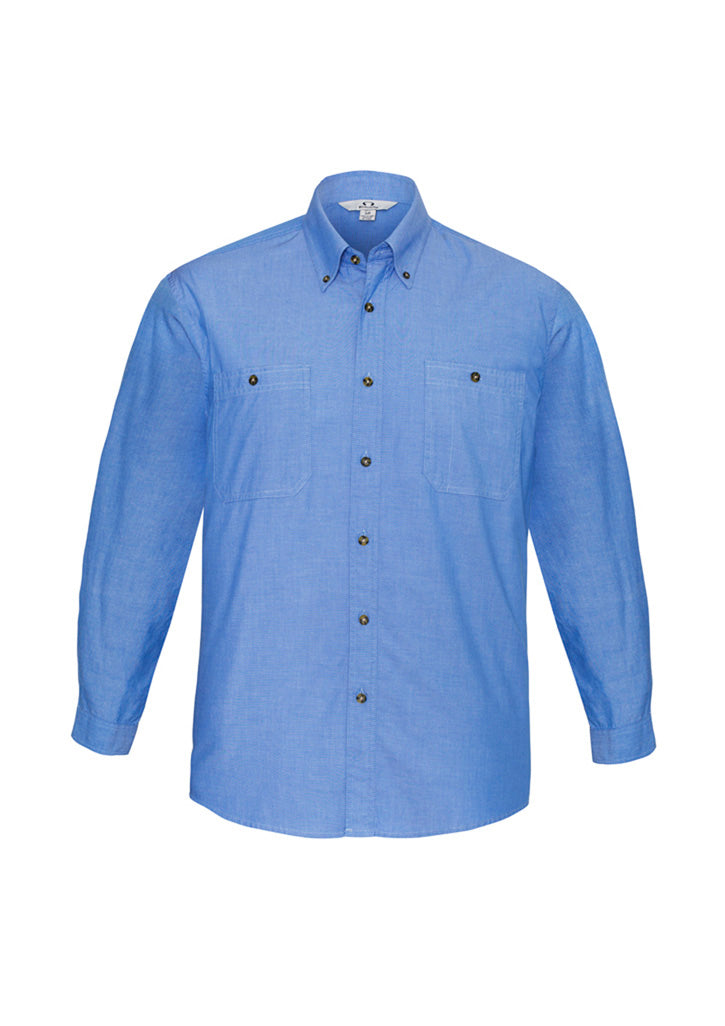BizCollection SH112 Mens Chambray Long Sleeve Shirt product front