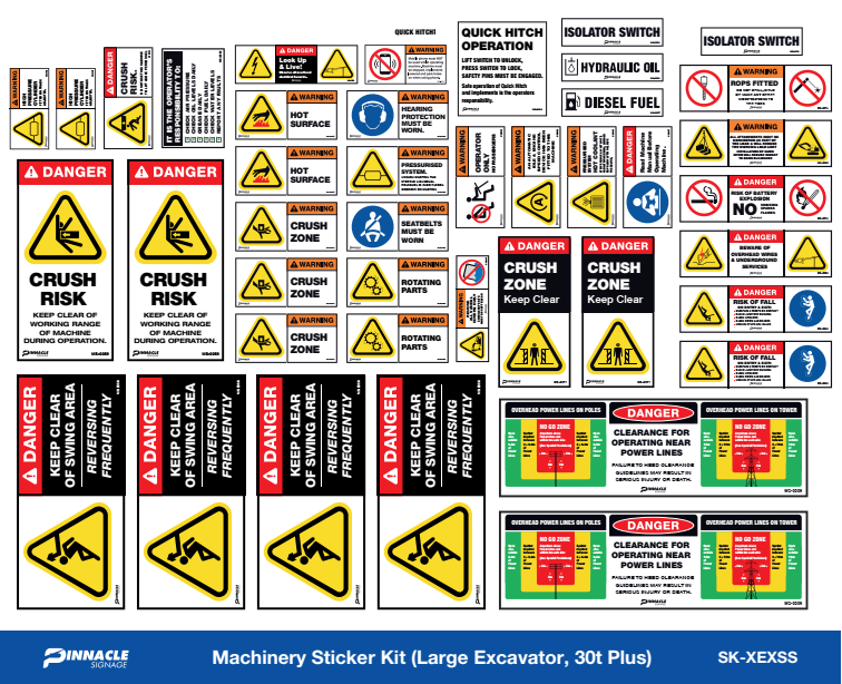 Machinery Sticker Kit, Wheel Loader