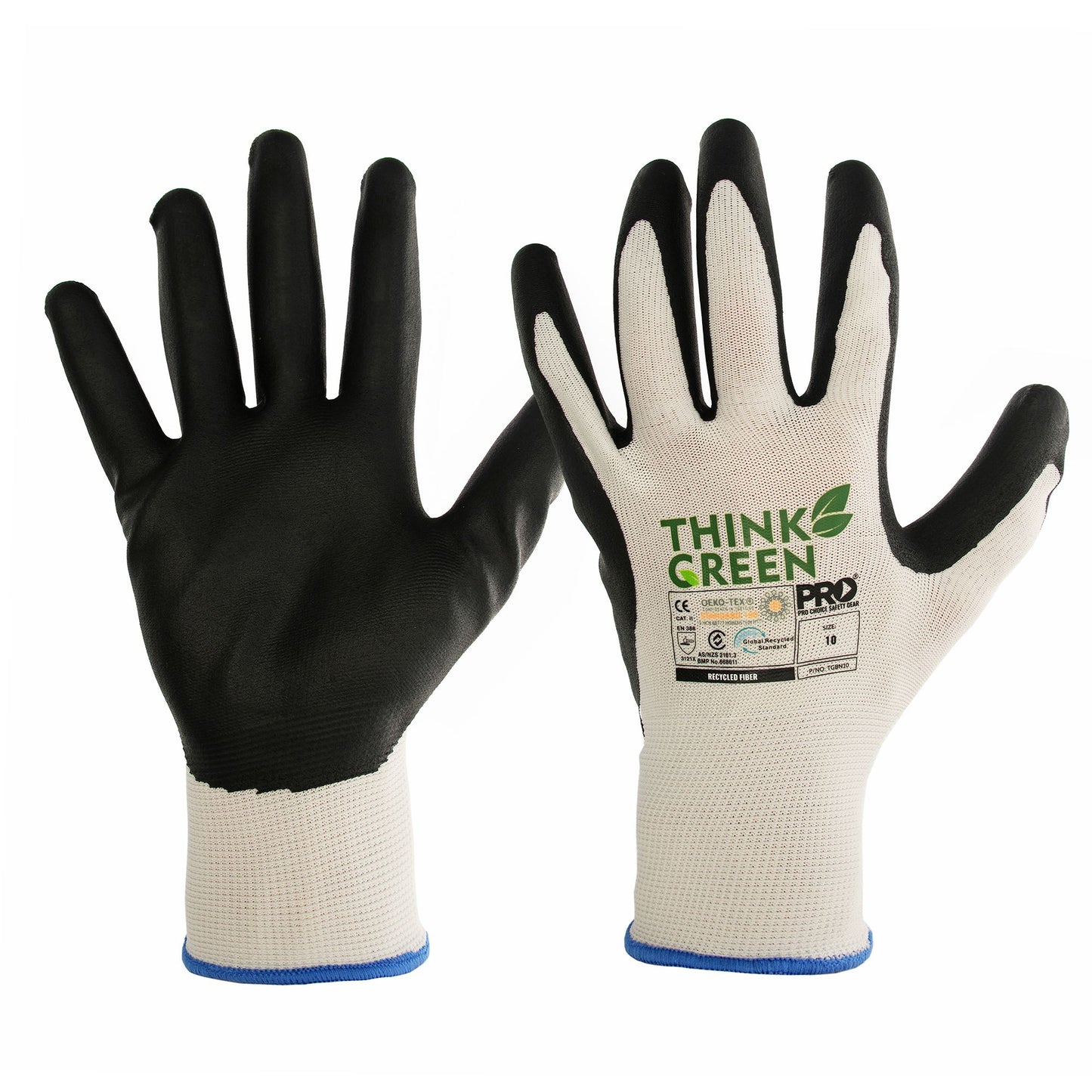 Pro Choice Safety Gear Think Green Nitrile Dip Recycled Glove