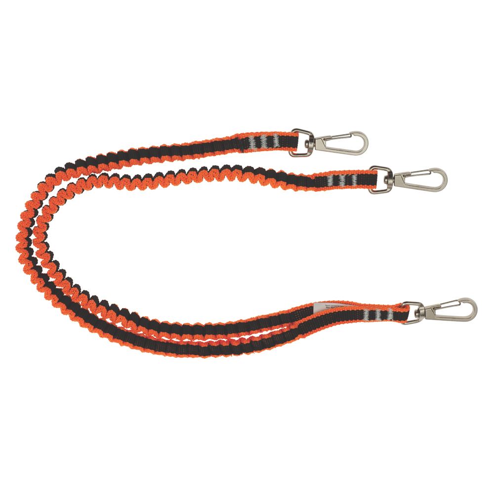 LINQ Height Safety TL2TTSNSN Twin Tail Tool Lanyard With 3 X Swivel Snap Hooks