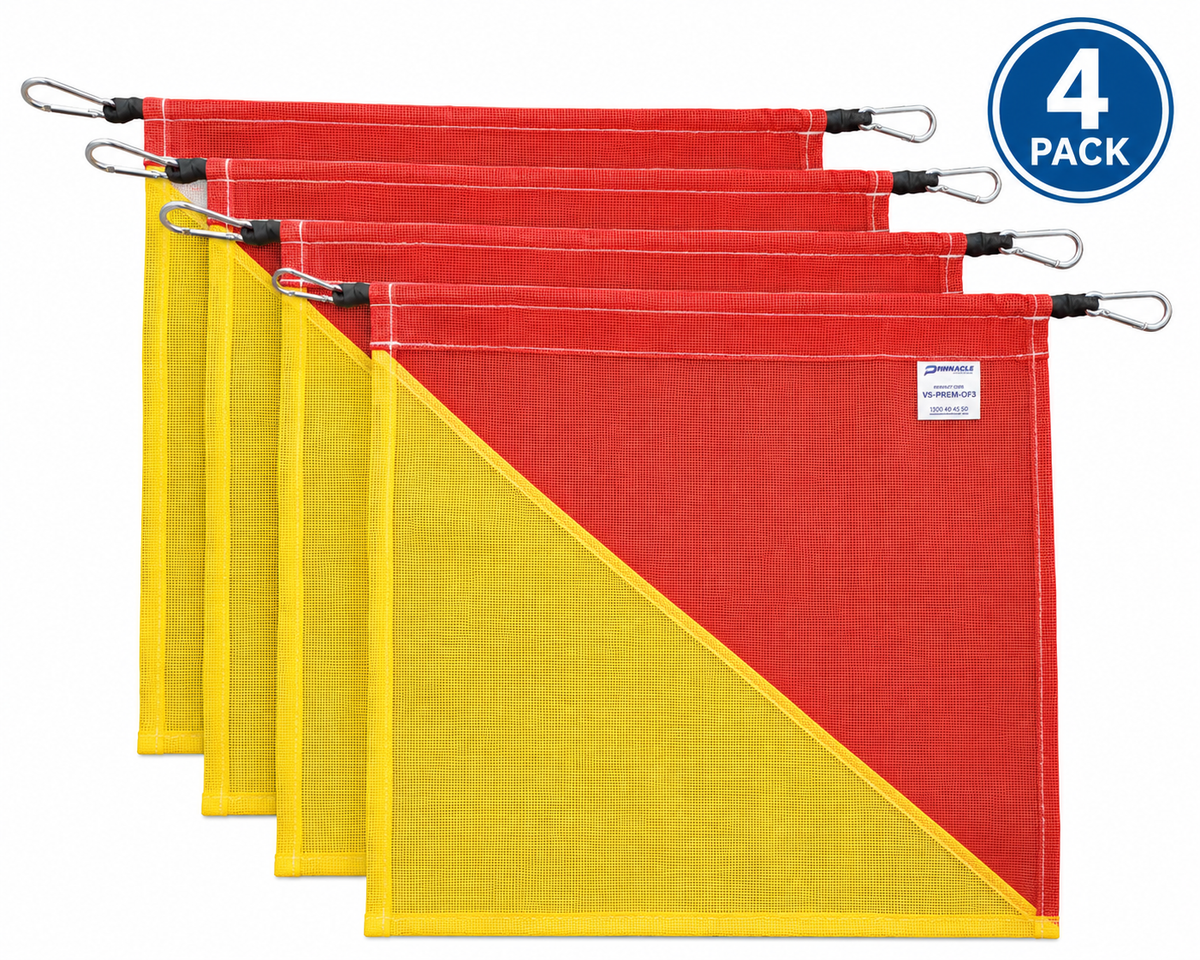 Premium Mesh Type Oversize Flag w/ Flexible Plastic Pole