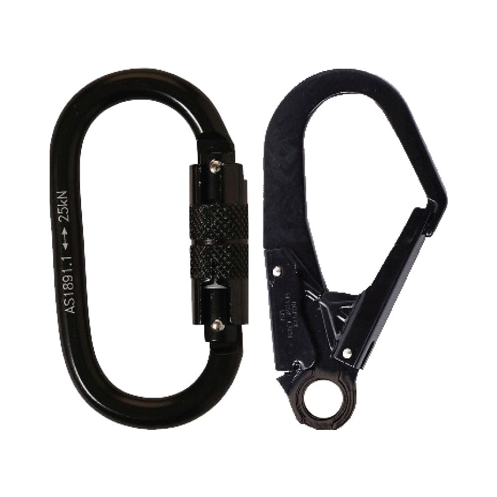 LINQ Height Safety WLA1KDSD Elite Single Leg Shock Absorbing 2M Adjustable Lanyard With Hardware KD & SD