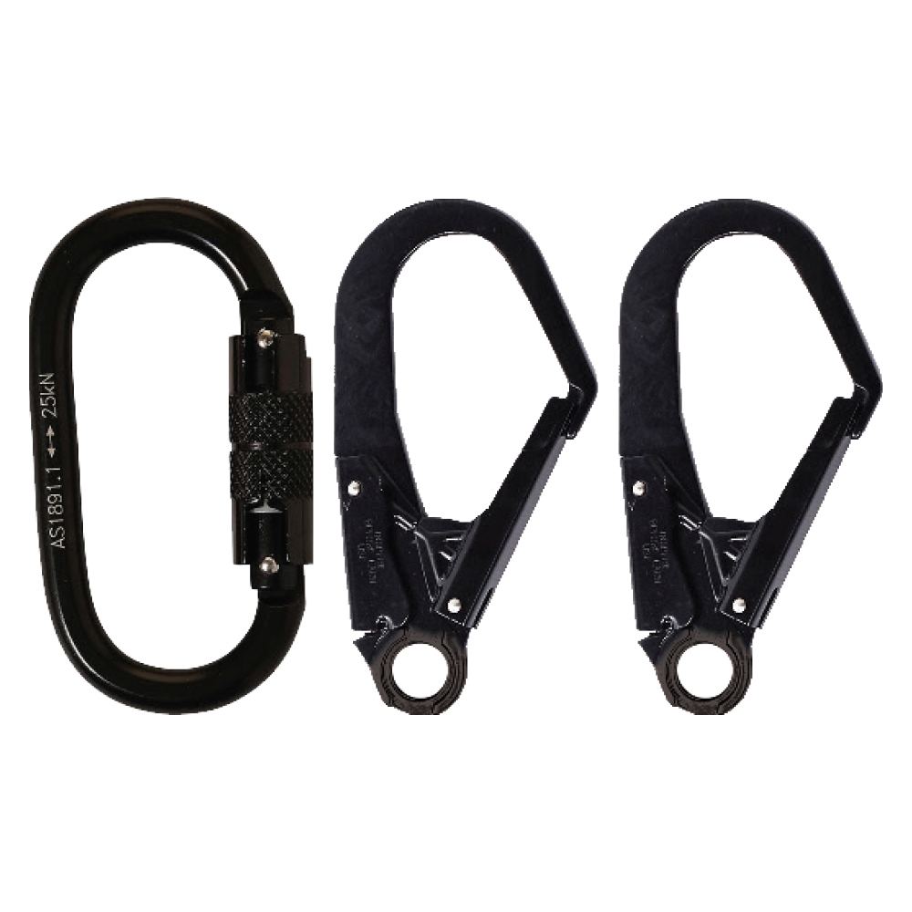 LINQ Height Safety Elite Double Leg Elasticated Lanyard With Hardware KD & SD X2