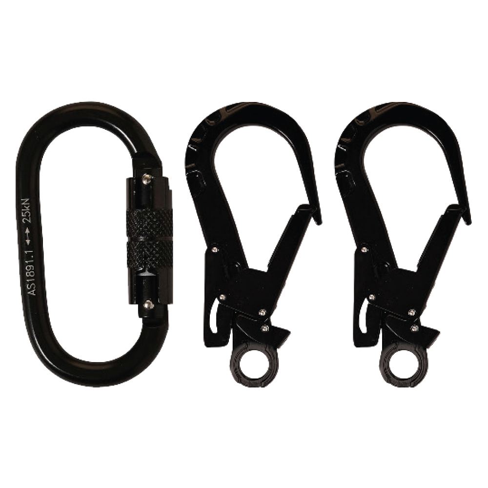 LINQ Height Safety WLE2KDST Elite Double Leg Elasticated Lanyard With Hardware KD & ST X2