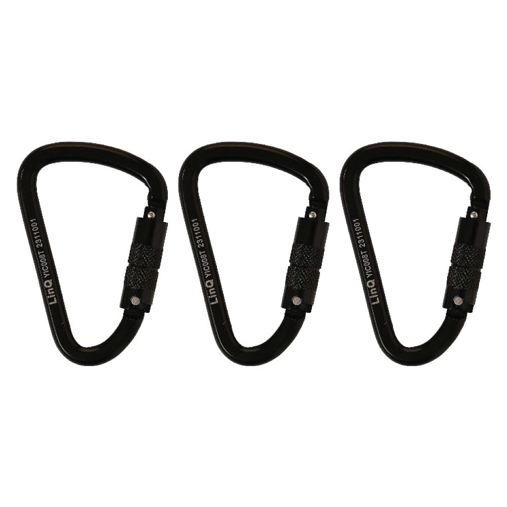 LINQ Height Safety Elite Double Leg Elasticated Lanyard With Hardware KT X2
