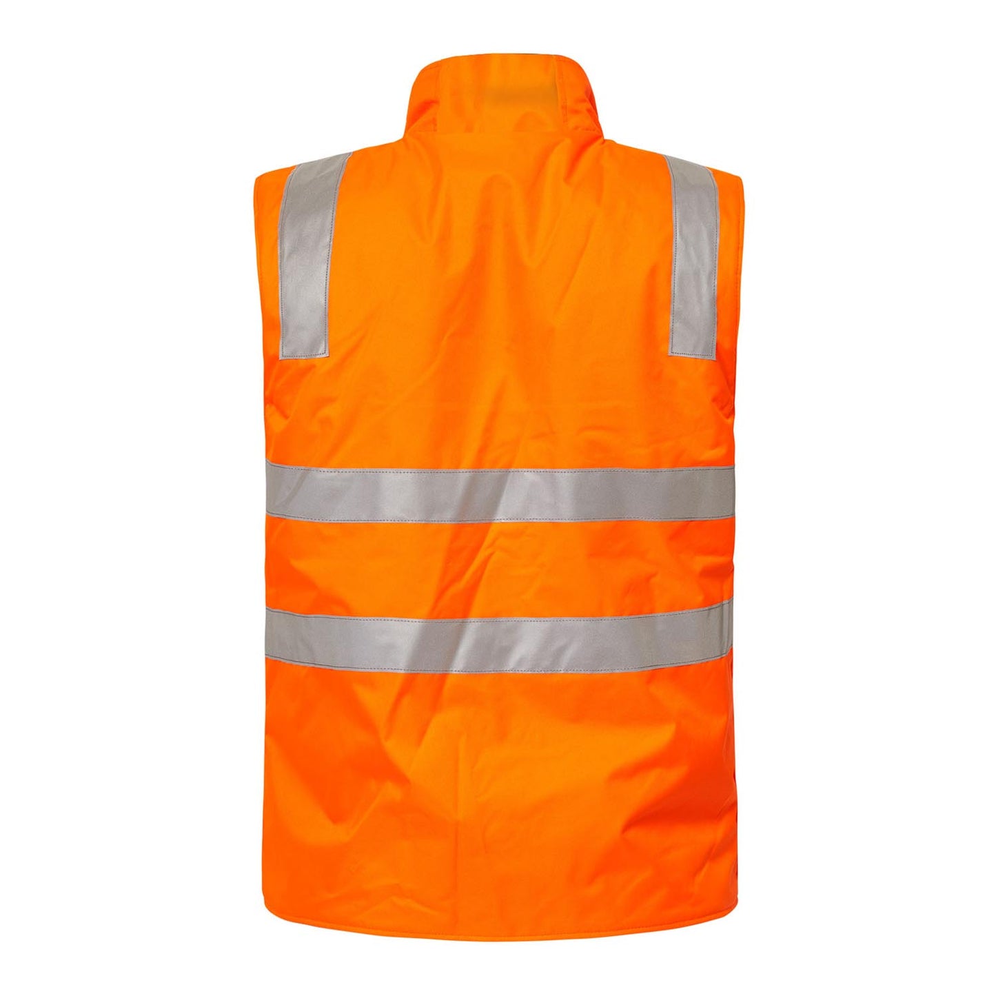 Workcraft WW9023 Hi Vis Reversible Fleece Reflective Vest in Orange/Navy
