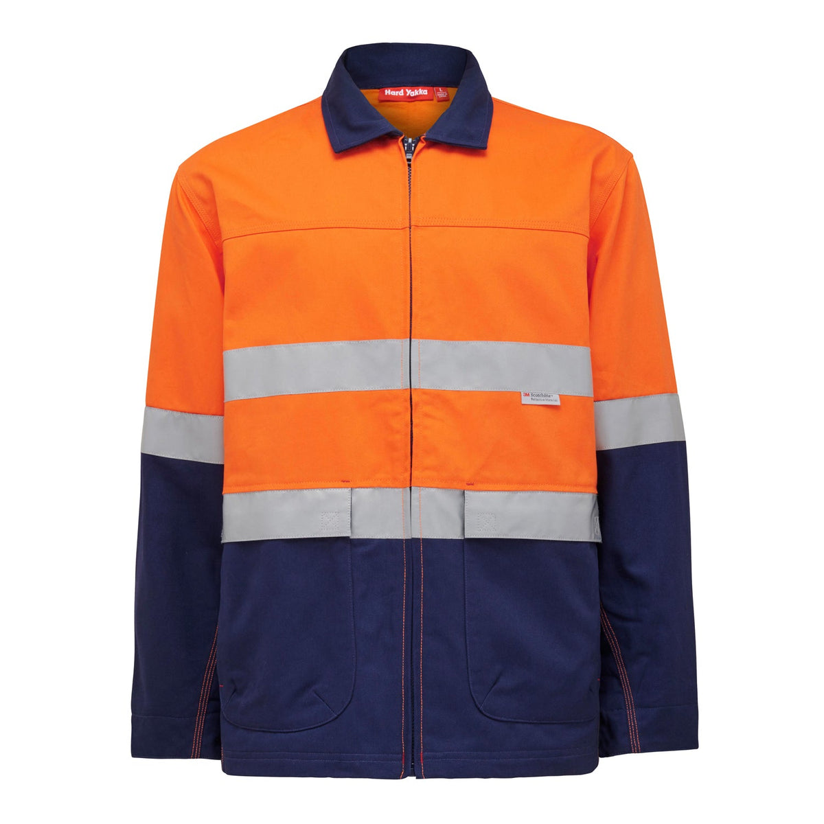 Hard Yakka Y06545 Core Hi-Vis 2 Tone Cotton Drill Taped Jacket