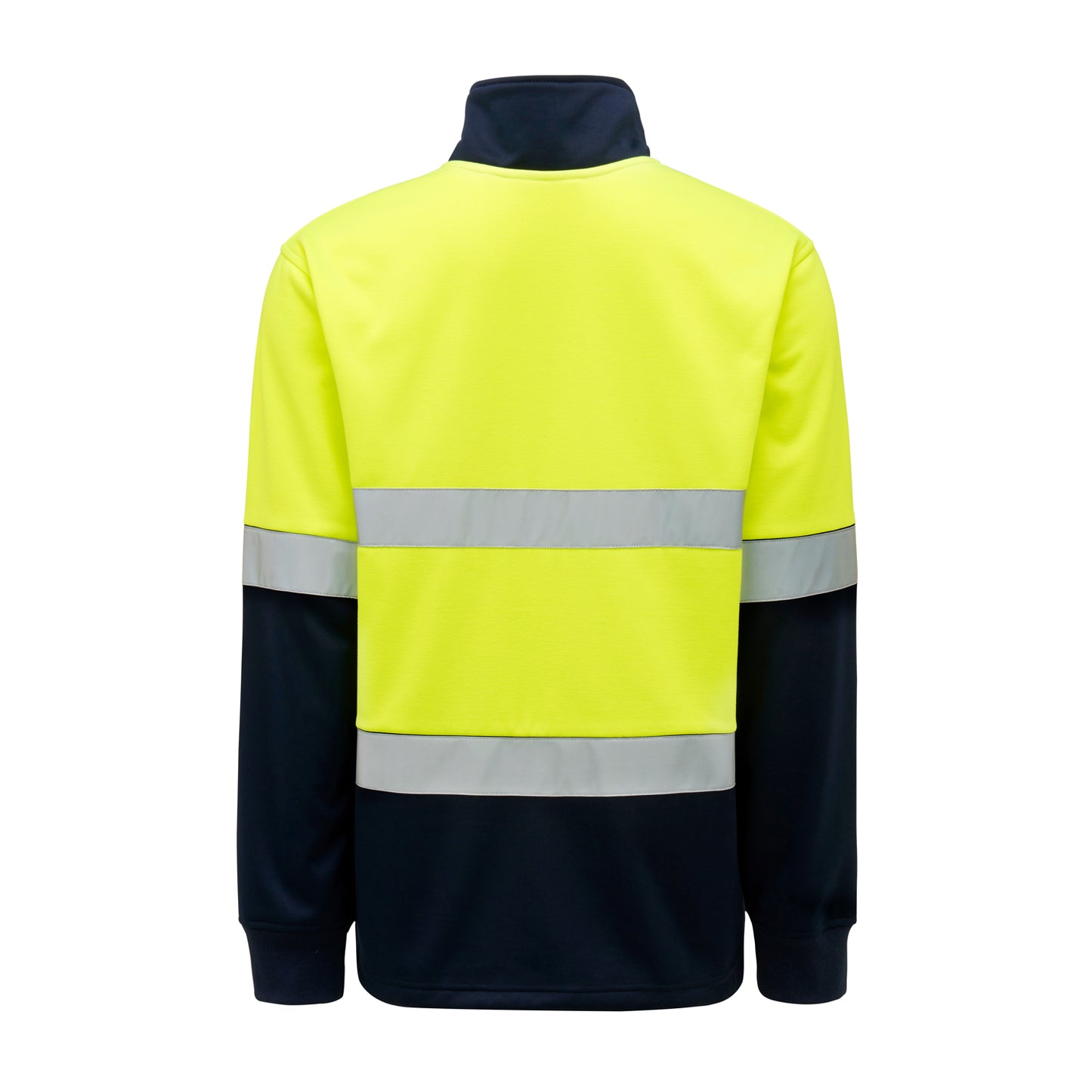 Hard Yakka Y19270 Hi-Vis 2 Tone 1/4 Zip Brushed Taped Fleece Jumper