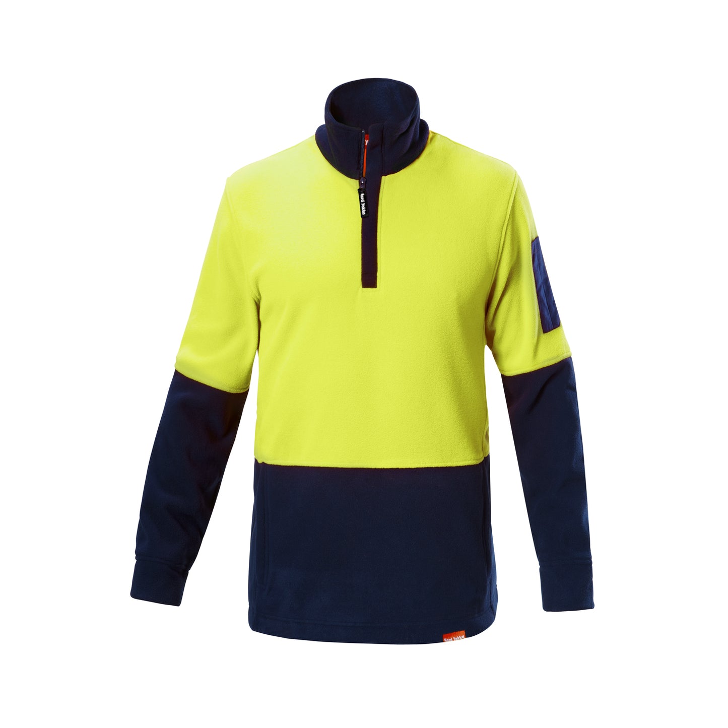 Hard Yakka Y19330 Hi-Vis 2 Tone 1/4 Zip Brushed Fleece Jumper