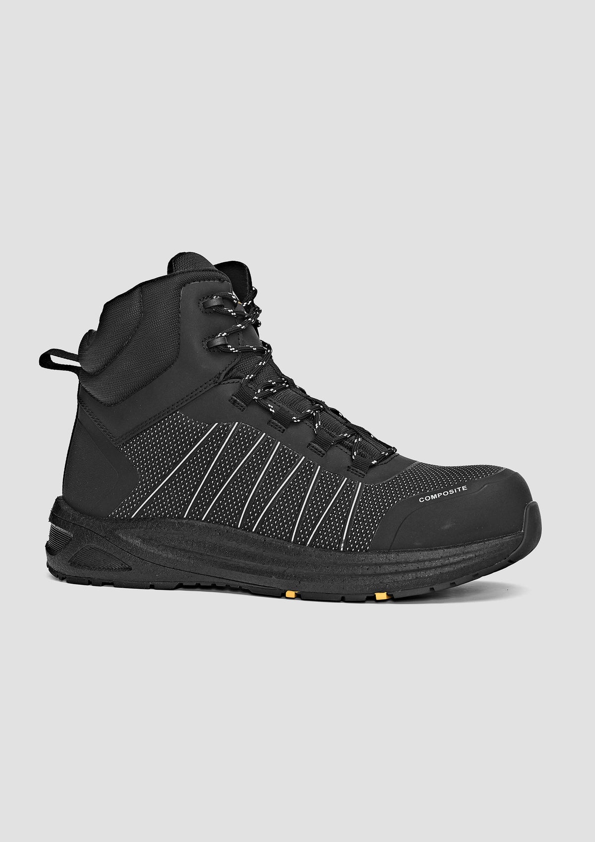 Syzmik UltraLite Mid Side Zip Reflective Composite Toe Safety Boot - Black