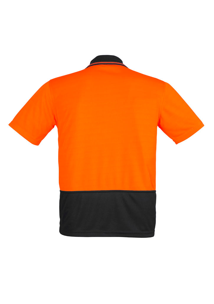 Syzmik Unisex Hi Vis Basic Short Sleeve Polo - Orange/Black