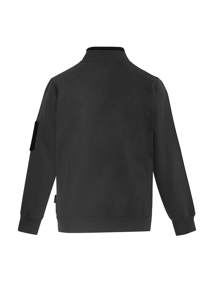 Syzmik Unisex 1/4 Zip Brushed Fleece Pullover - Charcoal/Black