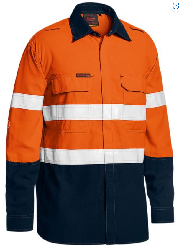 Tencate Tecasafe Plus 480 Taped Hi Vis Lightweight Flame Resistant Vented Shirt