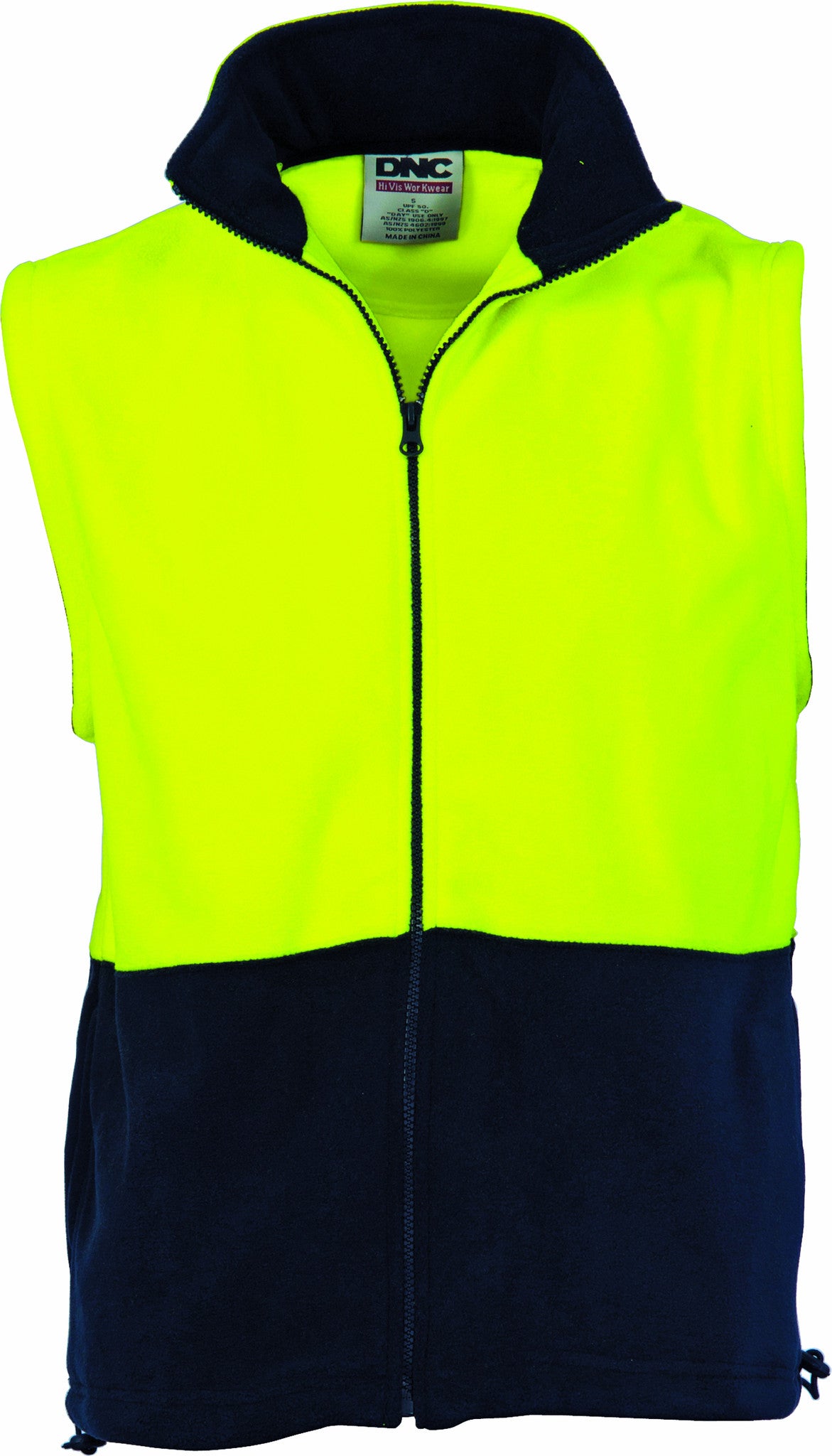 HiVis Two Tone Full Zip Polar Fleece Vest