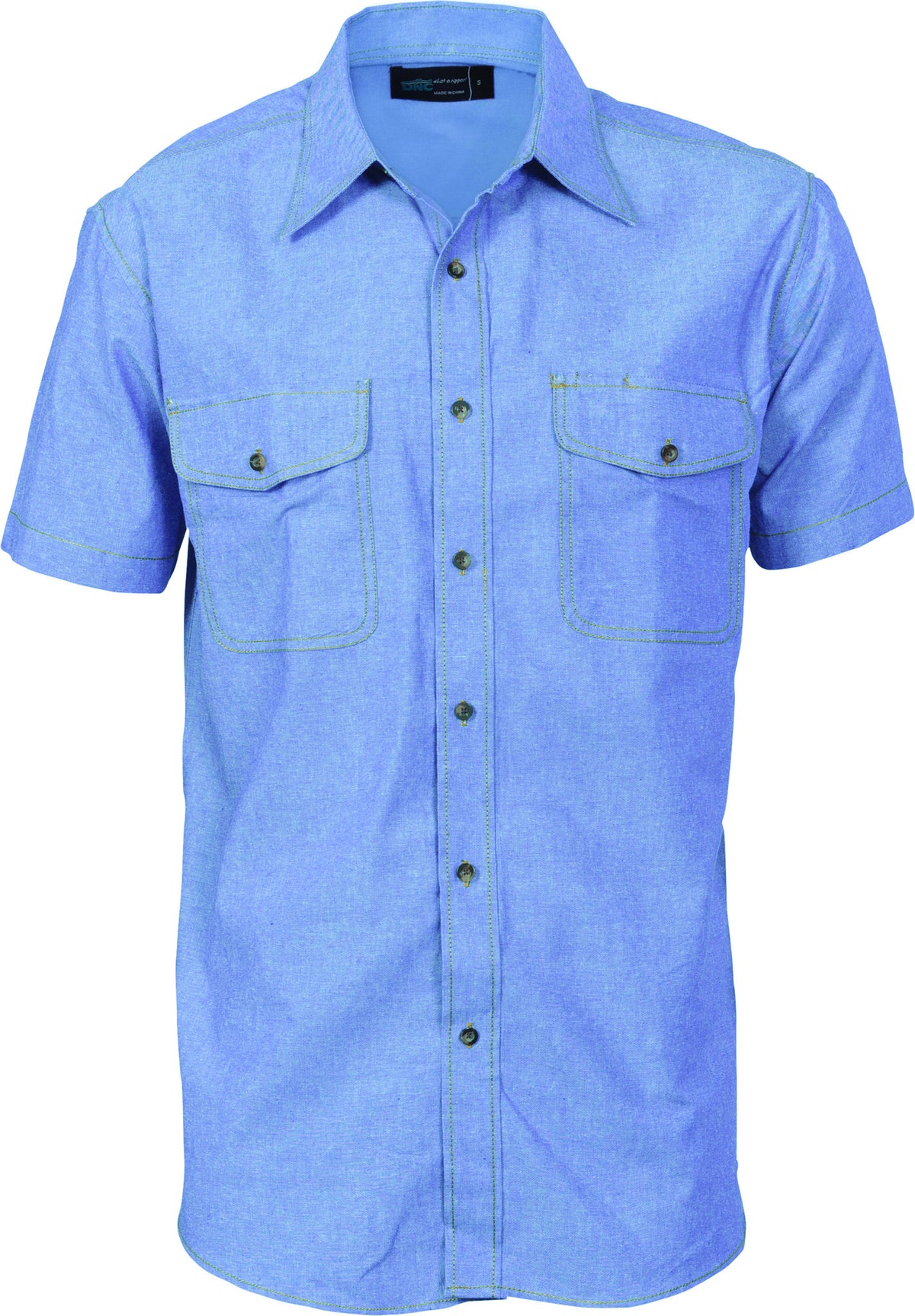Mens Cotton Twin Pocket Short Sleeve Shirt