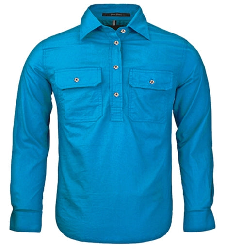 Kids Pilbara Closed Front Long Sleeve Shirt