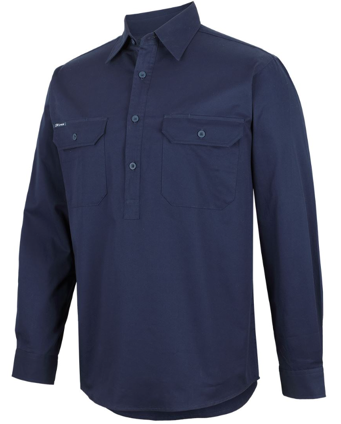 Close Front Long Sleeve 150G Work Shirt