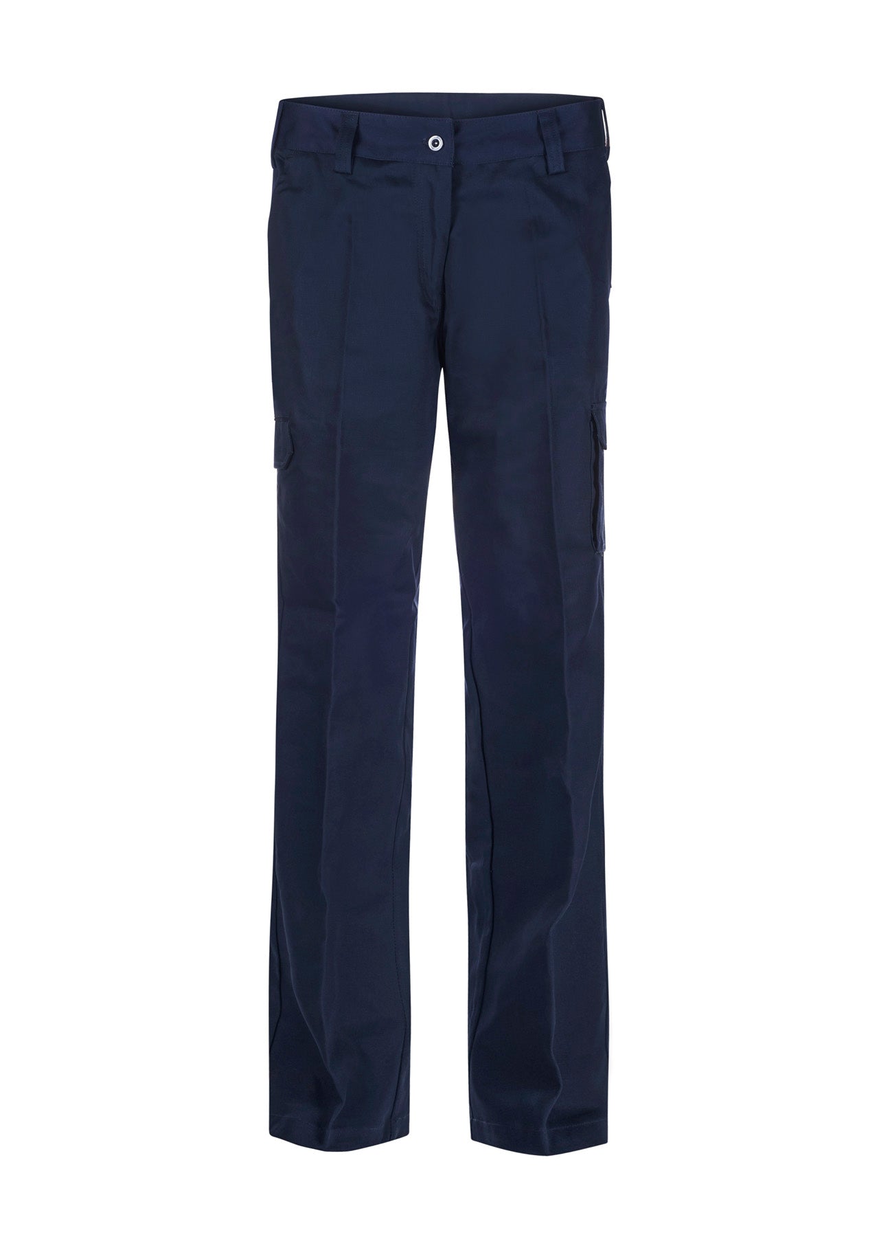 Workcraft WPL070 Ladies Mid Weight Cargo Cotton Drill Trouser in Navy