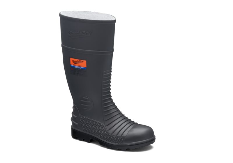 Blundstone 024 Grey waterproof safety gumboot with Penetration resistant steel midsole