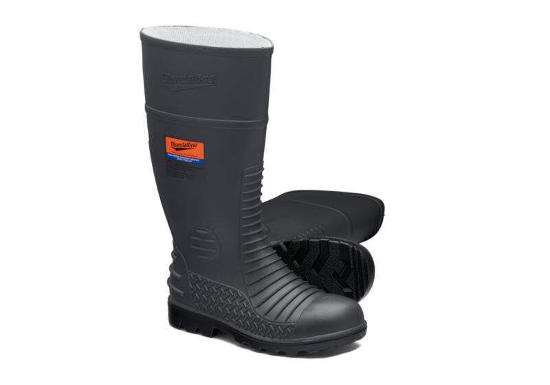 Blundstone 024 Grey waterproof safety gumboot with Penetration resistant steel midsole