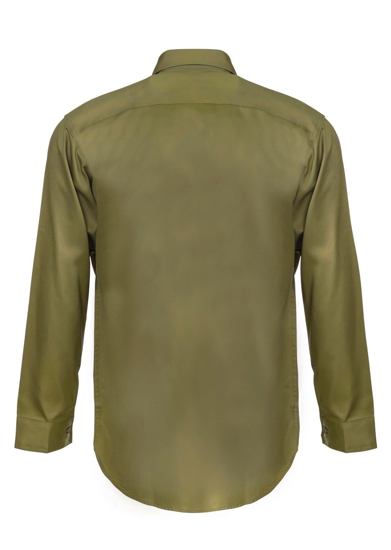 Workcraft WS3020 Mens Long Sleeve Cotton Drill Shirt in Khaki