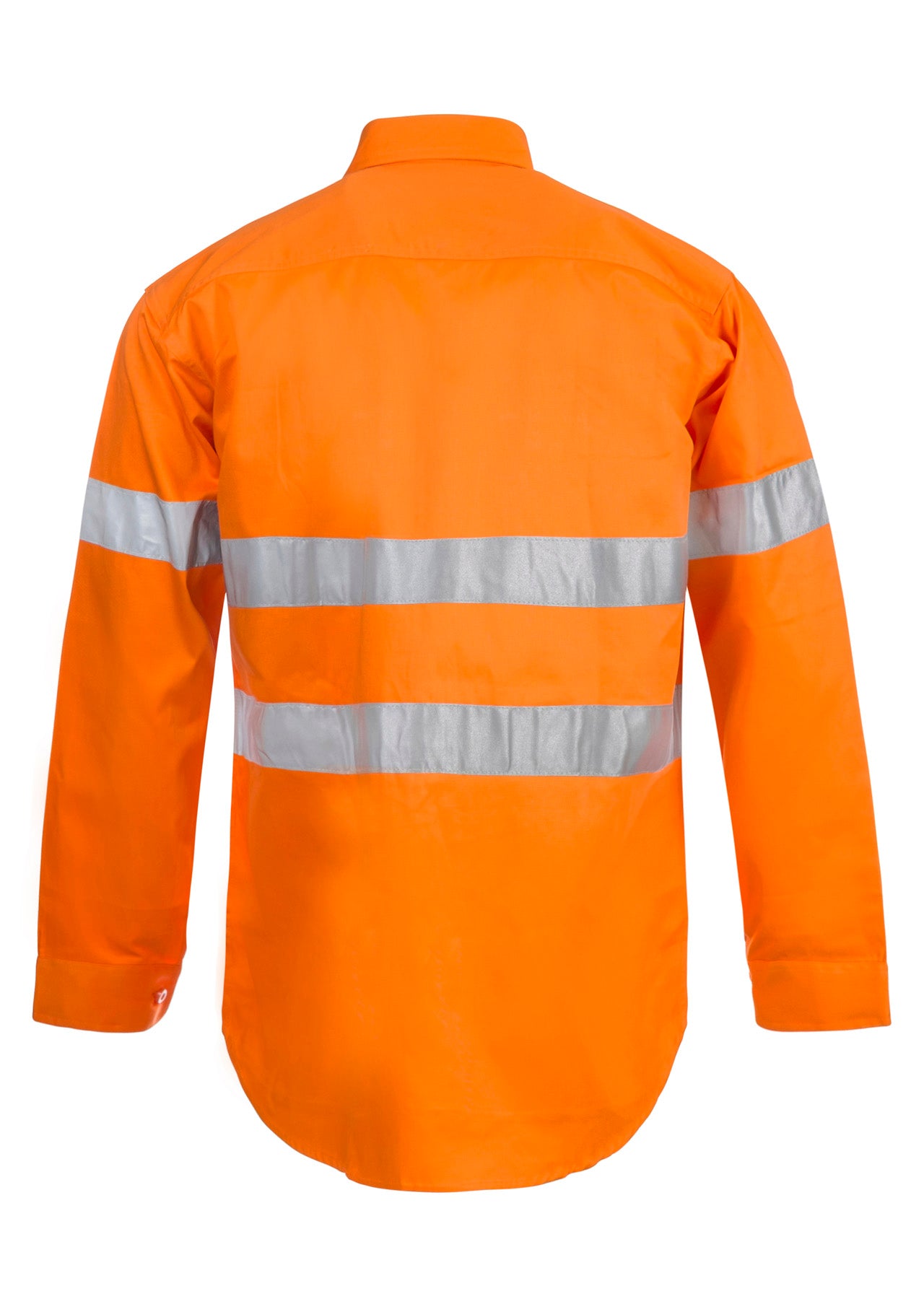 Workcraft WS4002 Hi Vis Long Sleeve Reflective Cotton Drill Shirt in Orange