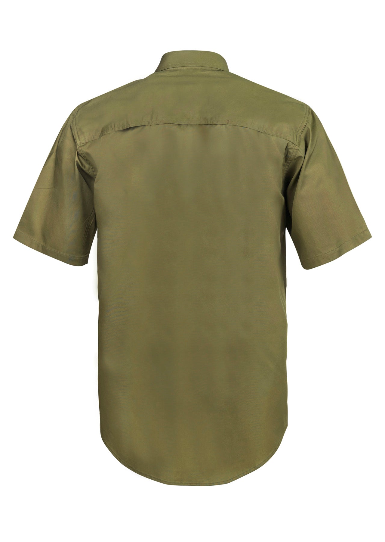 Workcraft WS4012 Lightweight Short Sleeve Vented Cotton Drill Shirt in Khaki