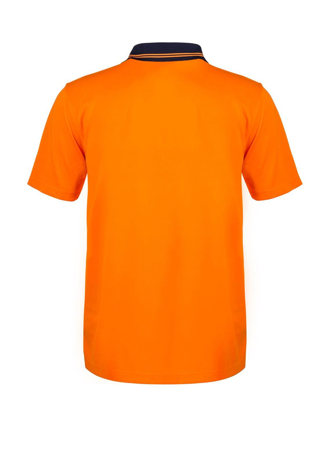 Workcraft WSP201 Hi Vis Short Sleeve Micromesh Polo With Pocket in Orange/Navy