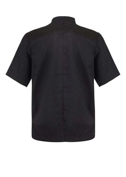 Chefscraft CJ033 Classic Chef Jacket -SS in Black Jkt / Black Buttons