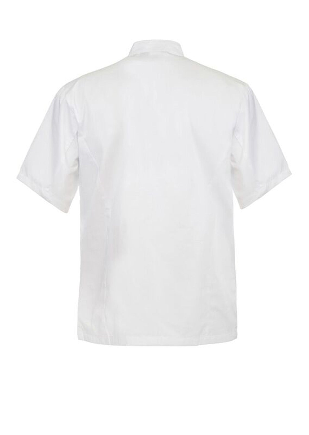 Chefscraft CJ049 Lightweight Executive Short Sleeve Chefs Jacket in White Jkt / White Buttons