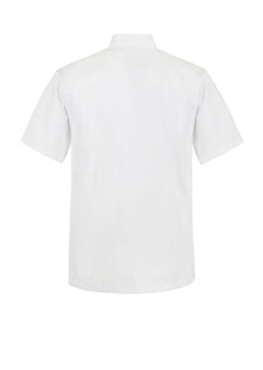 Chefscraft CJ041 Short Sleeve Chefs Tunic With Concealed Front in White