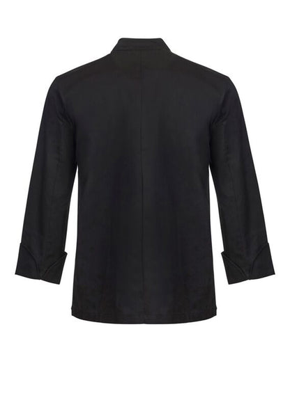 Chefscraft CJ031 Classic Chef Jacket -LS in Black Jkt / Black Buttons