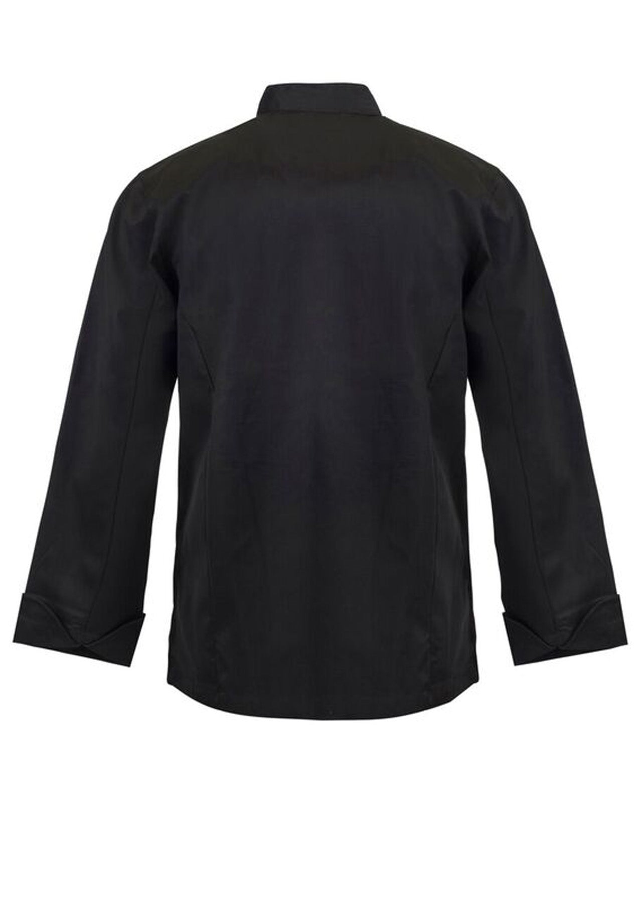 Chefscraft CJ048 Lightweight Executive Long Sleeve Chefs Jacket in Black