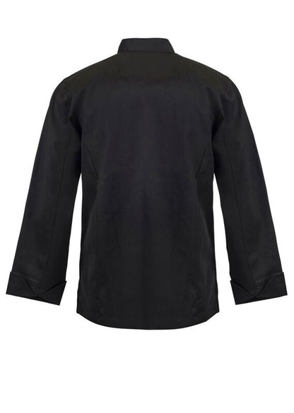 Chefscraft CJ048 Lightweight Executive Long Sleeve Chefs Jacket in Black