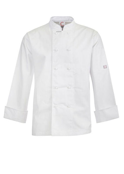 Chefscraft CJ031 Classic Chef Jacket -LS in White Jkt / White Buttons