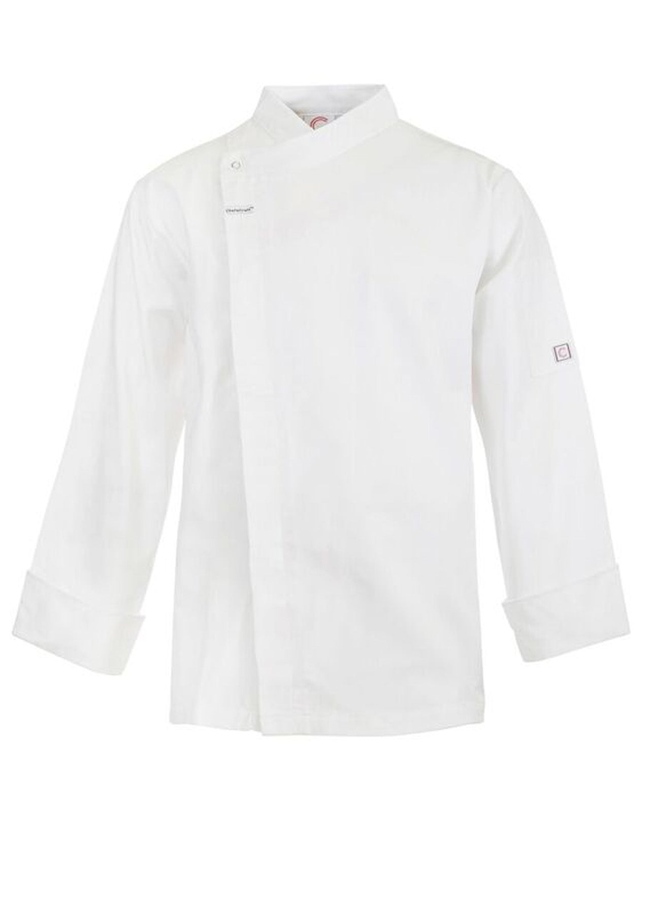 Chefscraft CJ043 Long Sleeve Chefs Tunic With Concealed Front in White