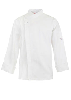 Chefscraft CJ043 Long Sleeve Chefs Tunic With Concealed Front in White