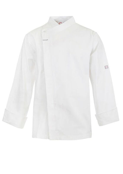 Chefscraft CJ043 Long Sleeve Chefs Tunic With Concealed Front in White