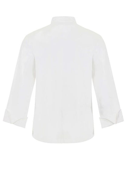 Chefscraft CJ043 Long Sleeve Chefs Tunic With Concealed Front in White