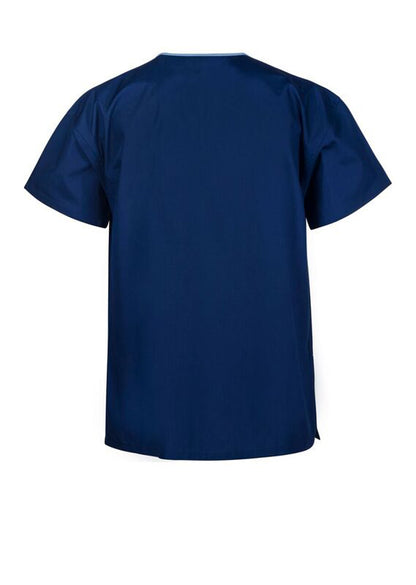 Medi-8 M88010 Reversible Scrub Top in Dark Blue / Mid Blue