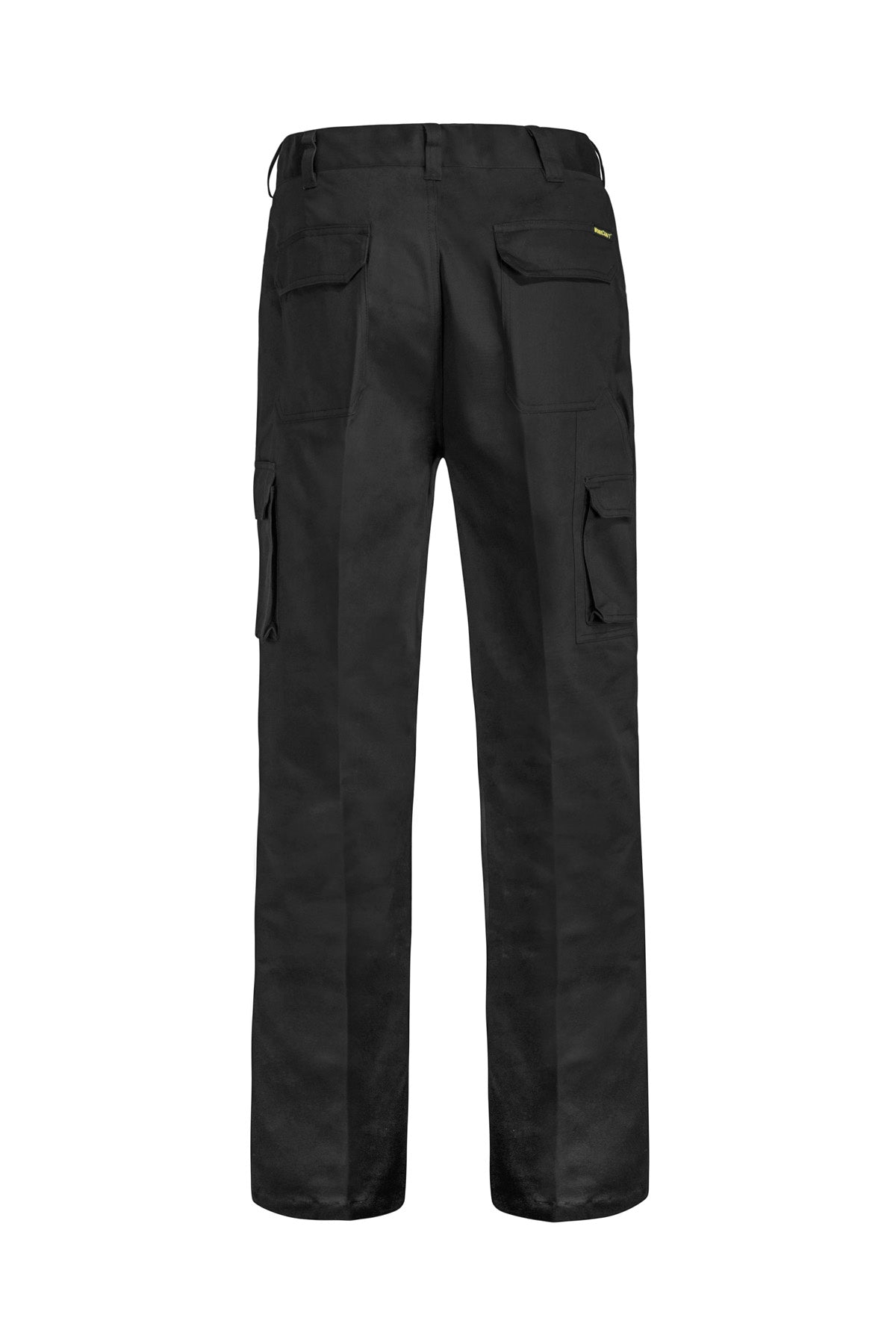 Workcraft WP3060 Mens Mid-Weight Cargo Cotton Drill Trouser in Black