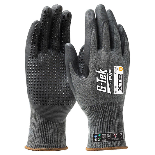 PIP G-Tek XTR 15G Cut D Palm Dip Dotted Glove