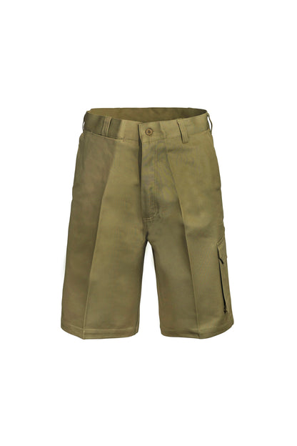 Workcraft WP3046 Mens Cargo Cotton Drill Shorts in Khaki